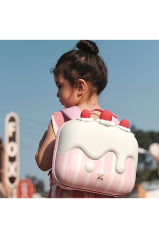 Zoyzoii B18 Delicious Serisi Cream Cake Çilekli Kremalı Kek Çocuk Okul Sırt Çantası
