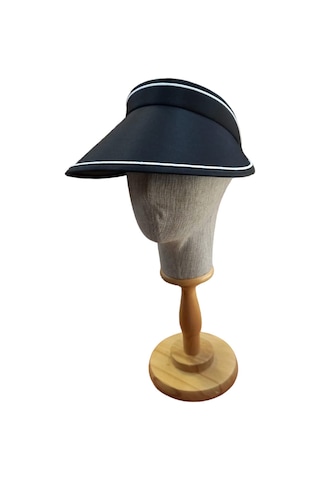 Kadın Geniş Siperli Vizör Şapka - Siyah