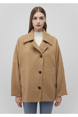 Mavi - Kahverengi Kaşe Kaban 1110574-70202 Kahverengi