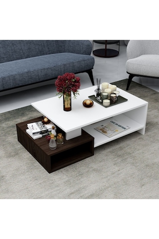 Dux Dekoratif Orta Sehpa Beyaz - Ceviz