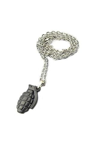 El Bombası - Grenade - Kolye - Mat Siyah Altın