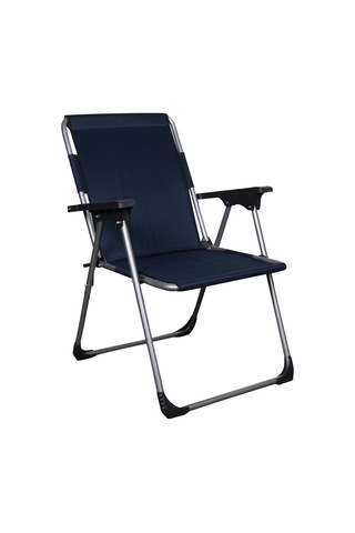 Alin Metal Lüks 4''lü Katlanır Sandalye Ve Masa Seti Lacivert Lacivert