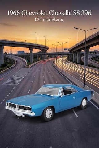 Maisto Lisanslı Metal 1:24 Chevrolet Chevelle Ss 396 Kapısı Ve Kaputu Açılabilir Model Araba Çok Renkli
