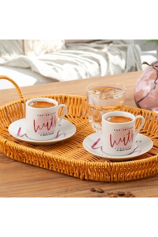 Porsima 10 Porselen 12 Parça Türk Kahve Fincan Takımı 90ml