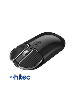 Schitec M203 Çift Modlu Taşınabilir Optik Kablosuz 2.4ghz Ve Bluetooth Bağlantılı Süper Sessiz Mouse Siyah 5g