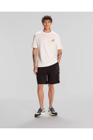 Kappa Authentic Spacetime T-shirt Erkek Beyaz Regular Tişört Siyah
