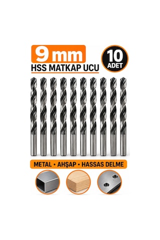 9mm Hss Matkap Ucu 10 Adet 9mm Hss Matkap Ucu 10 Adet