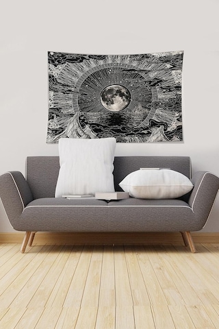 Pelangi Siyah-beyaz Ay New Moon Leke Tutmaz Kadife Kumaş Duvar Örtüsü Duvar Halısı Tapestry Ywll377, 70 X 100 Çok Renkli