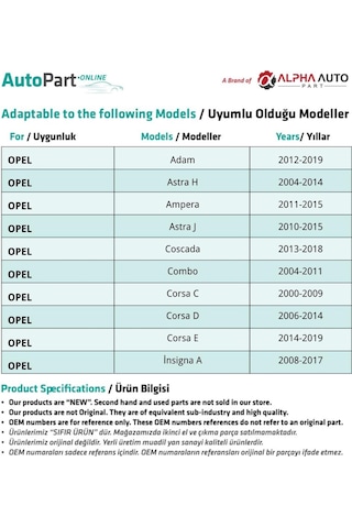 Opel İçin Bagaj Ve Kapı Eşik Klipsi- 50 Adet