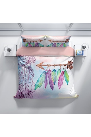 Cattleya Sleep 3D Pamuk Saten Çift Kişilik Nevresim Takımı