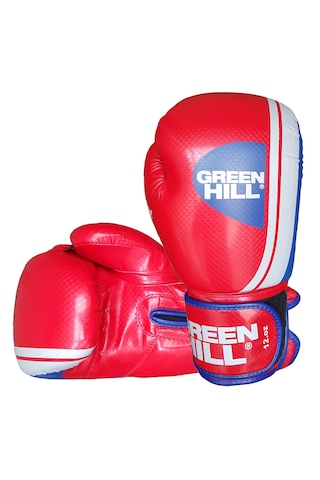 Green Hill Knock Out Carbon Deri Boks Ve Kick-boks Eldiveni Kırmızı