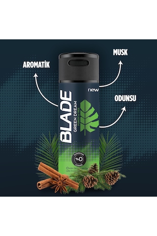 Blade Green Dream Erkek Sprey Deodorant 3 x 150 ML + Privacy Men Limited Edition Erkek Parfüm EDT 50 ML