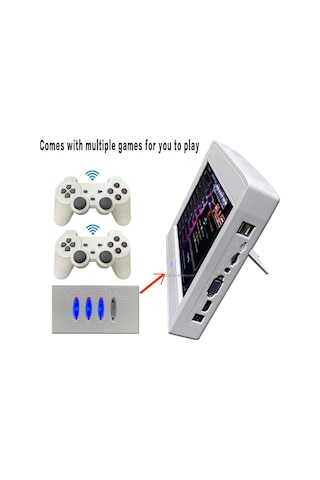 Lobo Kablosuz Arcade Oyunu 2 Joystıck 10.1 Yüksek Çözünürlüklü Ekran 1280 720p Retro Oyunları