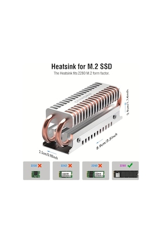 Boatshop1 Cutworm M2 2280 Ssd Soğutucu Gümüş Termal Pasta Dahil Nvme Ssd Isı Buharlaması Dayanıklı İnşaat