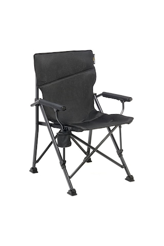 Uquip Roxy Comfort+ Black Edition Yüksek Konforlu Katlanır Kamp Sandalyesi Siyah