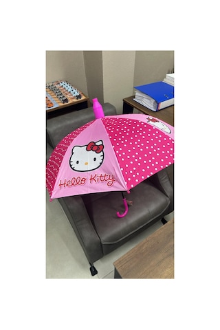 Uğur Kardeşler Bijuteri Hello Kitty Lisanslı Koruma Kılıflı Çocuk Şemsiye Çok Renkli Pembe