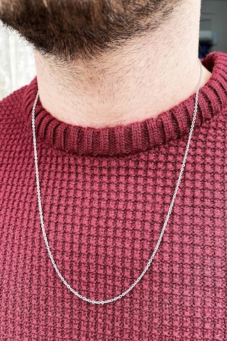 Takı Dükkanı İnce 316l Paslanmaz Unisex Çelik Kolye Zincir 1.6 MM Eck44 001