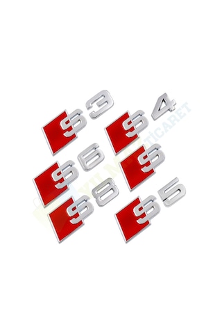 Audi S3 S4 S5 S6 S8 Metal Logo Arka Bagaj Arma Amblem