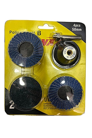 4 Parça Pimli Flap Zımpara Seti