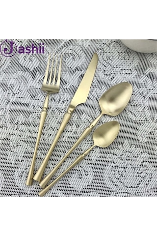 Agoodshop Çok Renkli Yeni Paslanmaz Çelik Mor Çatal Bıçak Kaşık Seti Mat Parlatma Siyah Yemek Takımı Seti Sofra Yemek Bıçağı Çatal Çorba Çok Renkli Çok Renkli