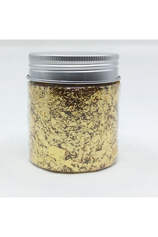 Pul Varak Gilding Flakes Sanatsal İnce Tanecikli Kırpık Folyo Epoksi Reçine Nail Art 100 Cc Altın