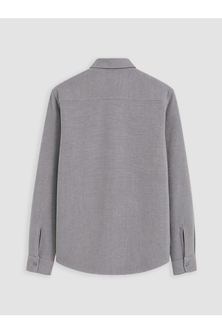 Lcw Vision Gri Slim Fit Dokulu Erkek Gömlek