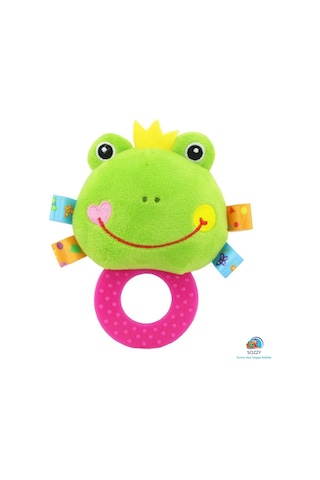 Sozzy Toys Çıngıraklı Dişlik Kurbağam Çok Renkli