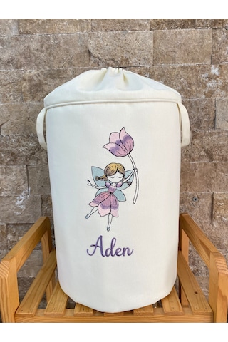 Hs Home Baby Peri Kızı Nakışlı Çamaşır & Oyuncak Sepet Seti