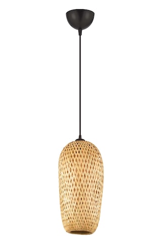 Pedri Tekli Rattan Modern Tasarım Sarkıt Avize Bej