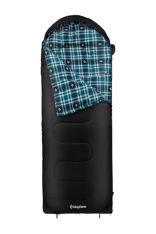 Kingcamp Cloud 400 Ultra -15 C Geniş Uyku Tulumu Black Sağ F. Siyah