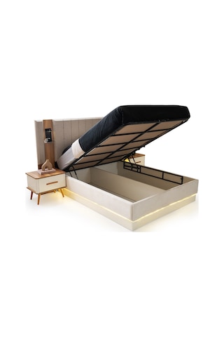Antik Mdf Bazalı Karyola Ve Başucu 160 x 200 CM