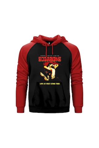 Scorpions Love At First Sting Gri Renk Reglan Kol Sweatshirt / Hoodie