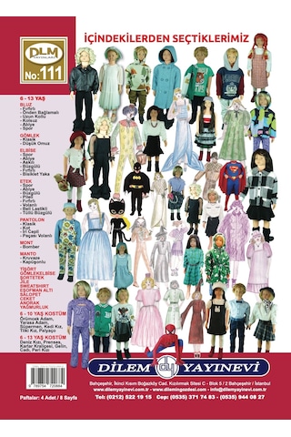 Güler Erkan Provasız 6-13 Yaş Çocuk Giyim Kalıpları No:111