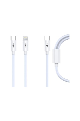 Bn94 iPhone Uyumlu Lightning Ve Type-c 2in1 Kablo Pd 5 Amper Hızlı Şarj