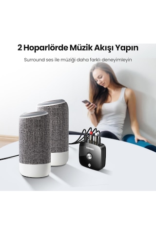 Ugreen HiFi Bluetooth 5.0 RCA 3.5mm Aux Ses Adaptörü
