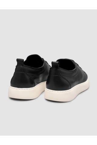 Cabani Erkek Minimal Siyah Deri Sneaker Siyah