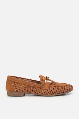 Yaya Kadın Taba Süet Tokalı Zımba Detaylı Loafer Yaya Kadın Taba Süet Tokalı Zımba Detaylı Loafer