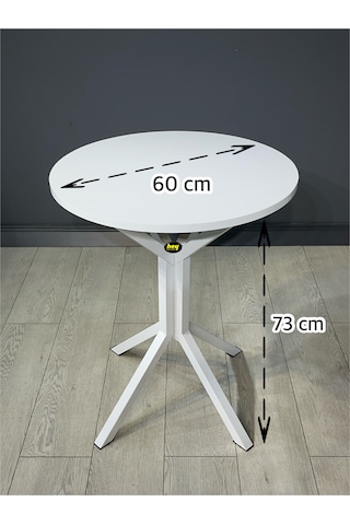 İkra Yuvarlak Balkon Masası Mutfak Yemek Masası 60 Cm