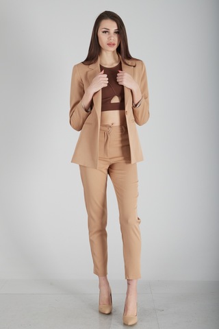 Feminist Camel Klasik Yaka Ceketli Takım 0106309.09 Camel