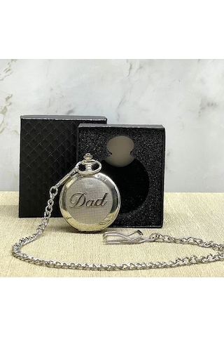 Özel Kutulu Dad Baba Gümüş Köstekli Saat Alk4673