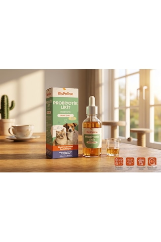 Biofeline Probiotic Liquid Kedi Ve Köpekler İçin Sıvı Probiyotik - Sindirim Sistemi Ve Bağırsak Sağlığı Desteği