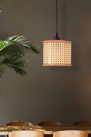 Istanbul Serisi Riva Hazeran Avize Sarkıt 19cm Ahşap