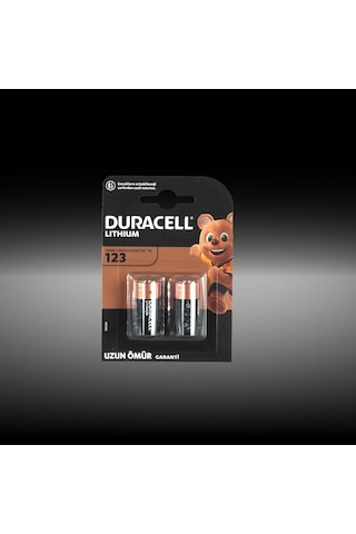Duracell Yüksek Güçlü Lityum 123 Pil 3V 2'li Paket (CR123/ CR123A / CR17345)
