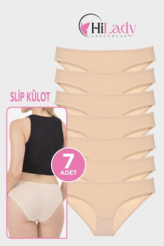 Kadın Külot 7 Li Paket Likralı Soft, Ve, Siyah, Renkler Pamuklu, Yumuşak,külot Ten