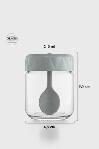 Renga Lexa 210 Ml Kaşıklı Cam Baharatlık 161019 Gri Gri