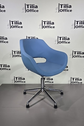 Monaco Çalışma Kesim Koltuğu Konik Sabit Ayak Açık Mavi