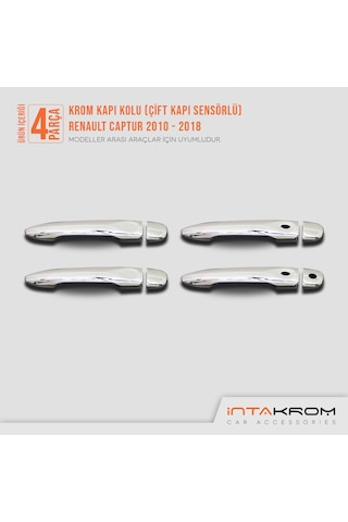 Renault Captur Krom Kapı Kolu 4 Kapı 2010-2018 - 2 Kapı Sensörlü