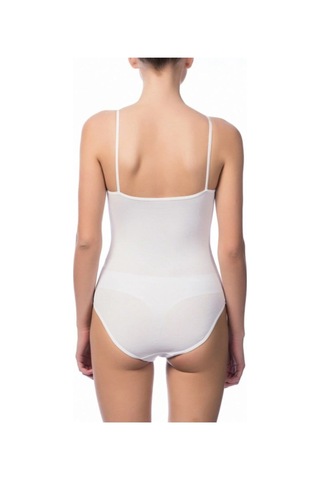 NBB Kadın Beyaz İnce Askılı Çıtçıtlı Body 001