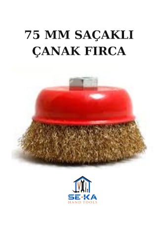Saçaklı Çanak Tel Fırça 75 Mm Spiral Taşlama Uyumlu Pas Boya Temizleme Metal Fırça
