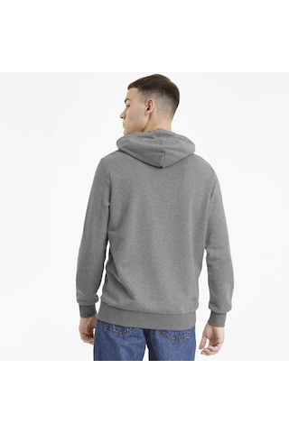 Puma Classics Logo Erkek Kapüşonlu Hoodie - Gri